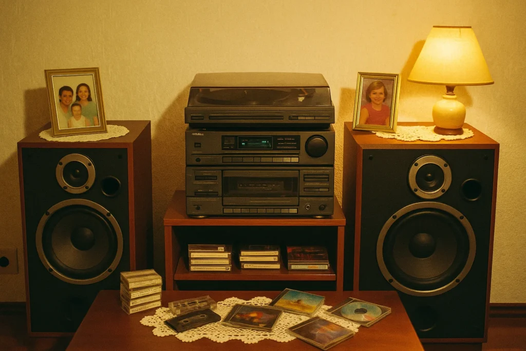 som-3em1-mini-system-1024x683 Salas dos Anos 90 e 2000: Decoração, Móveis e Tecnologia que Marcaram Época