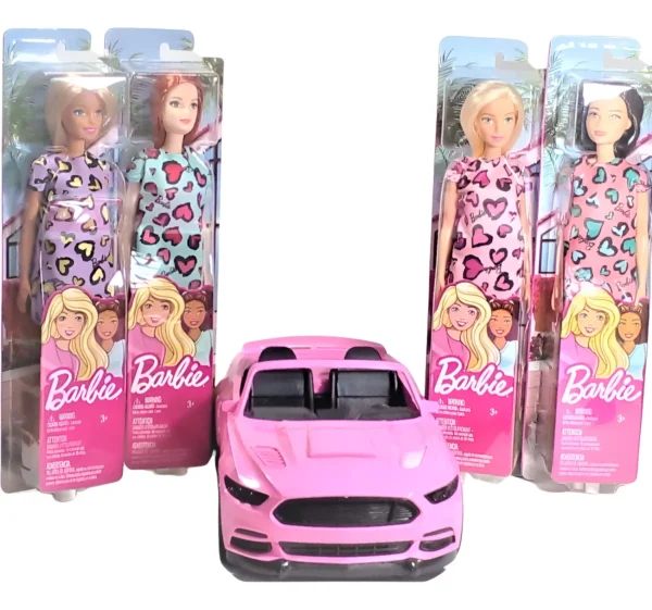 Carrinho Conversível + Boneca Barbie